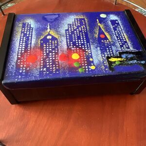 Trinket Box Vintage City Scene‎